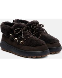 Bogner - Chamonix Shearling-Trimmed Suede Ankle Boots - Lyst