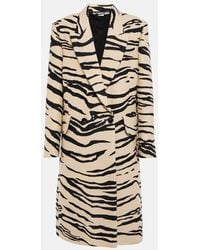 Stella McCartney - Printed Double-breasted Coat - Lyst