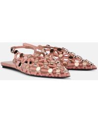 The Attico - Grid Ballerina With Strappy Upper - Lyst