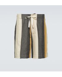 JW Anderson - Striped Cotton Shorts - Lyst