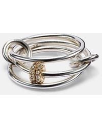 Spinelli Kilcollin - Sterling And 18Kt Linked Rings With Diamonds - Lyst