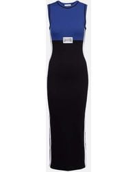 Jean Paul Gaultier - Vestido Midi Acanalado En Mezcla De Algodon - Lyst