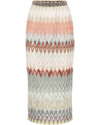 Midi Multicolore En Midi Maille Jupe Jupe JlFK1Tc