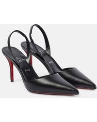 Christian Louboutin - Pumps slingback Apostropha in pelle - Lyst