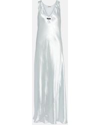 Miu Miu - Satin Maxi Dress - Lyst