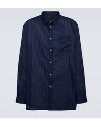 Givenchy - Camicia in voile di cotone a righe - Lyst