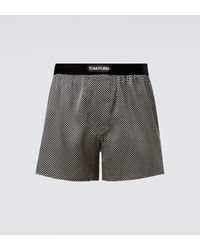 Tom Ford - Shorts En Mezcla De Seda A Lunares - Lyst
