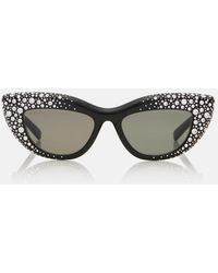Gucci - Double G Embellished Cat-Eye Sunglasses - Lyst