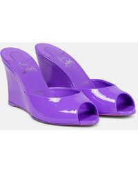 Christian Louboutin - Me Dolly Zeppa 85 Patent Wedge Sandal - Lyst