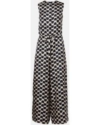 Max Mara - Ronchi Printed Silk Jumpsuit - Lyst