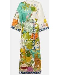 ALÉMAIS - Hazel Printed Cotton And Silk Maxi Dress - Lyst
