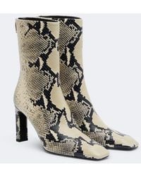 TOTEME - Snake-Effect Leather Ankle Boots - Lyst