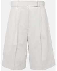 Proenza Schouler - Jenny Cotton And Linen Bermuda Shorts - Lyst