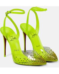 Christian Louboutin - Spikaqueen 100 Embellished Pumps - Lyst