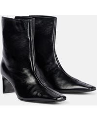 KHAITE - Ona 55 Leather Ankle Boots - Lyst