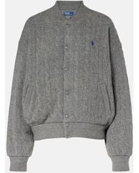 Polo Ralph Lauren - Cable-Knit Wool And Cashmere Bomber Jacket - Lyst