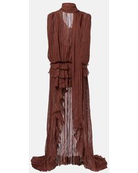 Blumarine - Vestido De Fiesta De Gasa De Seda - Lyst