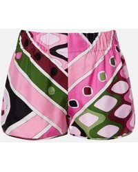PUCCI - Vivara Silk Shorts - Lyst