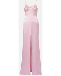David Koma - Robe Longue En Satin A Sequins - Lyst