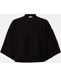 Alaïa - Cropped Cotton-Blend T-Shirt - Lyst