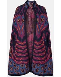 Etro - Jacquard Wool And Cotton-Blend Cape - Lyst