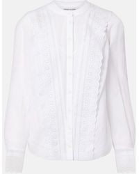 Veronica Beard - Clermont Broderie Anglaise Cotton-Blend Shirt - Lyst