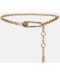 Versace - Medusa Safety Pin Chain Belt - Lyst