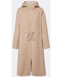 Eleventy - Hooded Wool And Cashmere Coat - Lyst