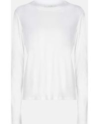 The Row - Top Shermann de punto fino de algodón - Lyst