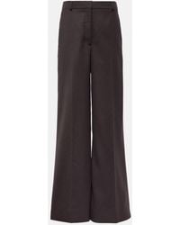 Stella McCartney - High-Rise Wool Wide-Leg Pants - Lyst