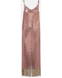 Rabanne - Fringed Metallic Midi Dress - Lyst