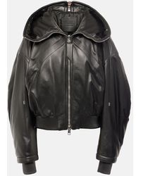 The Attico - Oversized Leather Bomber Jacket - Lyst