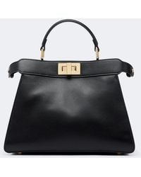 Fendi - Peekaboo Small Leather Top-Handle Bag - Lyst