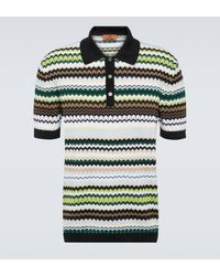 Missoni - Zig Zag Cotton Polo Shirt - Lyst