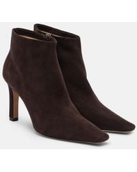 The Row - Carla Suede Ankle Boots - Lyst