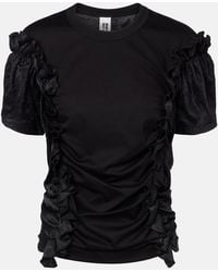 Noir Kei Ninomiya - Ruffled Cotton Top - Lyst