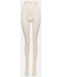 Saint Laurent - Collant Con Stampa Floreale - Lyst
