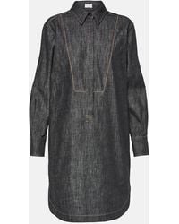 Brunello Cucinelli - Denim Shirt Dress - Lyst