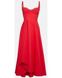 McQueen - Asymmetrisches Midikleid - Lyst