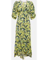 Diane von Furstenberg - Printed Crepe Midi Dress - Lyst