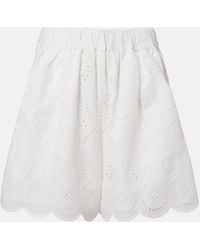 Faithfull the Brand - Fondaco Broderie Anglaise Scalloped Shorts - Lyst