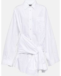 Balenciaga - Robe chemise en coton - Lyst