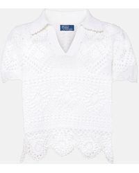 Polo Ralph Lauren - Scalloped Cotton Lace Top - Lyst