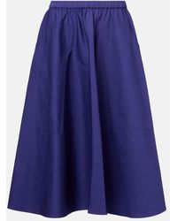 Vince - High-Rise Cotton Midi Skirt - Lyst