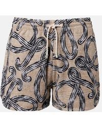 Loewe - Paula's Ibiza Anagram Cotton-Blend Shorts - Lyst