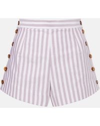 Vivienne Westwood - Elle Pinstripe Cotton Shorts - Lyst