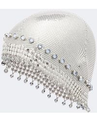 Rabanne - Crystal-Embellished Chainmail Beanie - Lyst