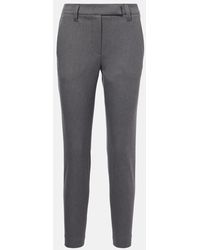 Brunello Cucinelli - Cotton-Blend Slim Pants - Lyst