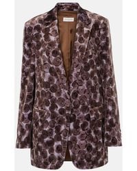 Dries Van Noten - Printed Cotton-Blend Blazer - Lyst