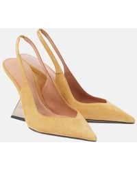The Attico - Cheope Suede Wedges - Lyst